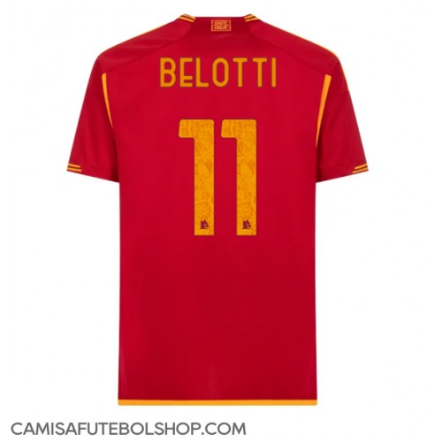Camisa de time de futebol AS Roma Andrea Belotti #11 Replicas 1º Equipamento 2023-24 Manga Curta